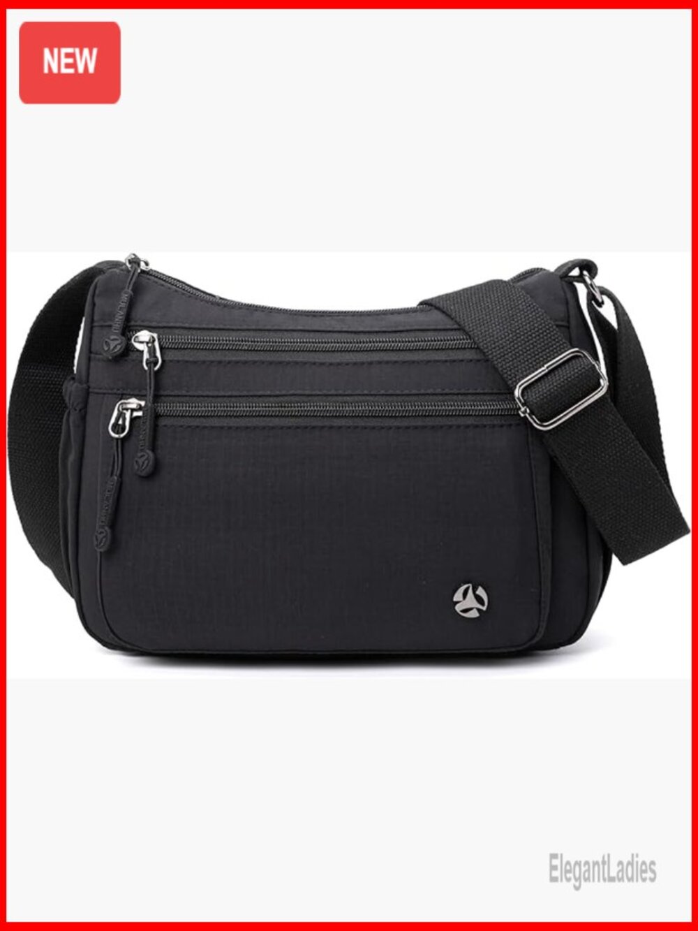 Lightweight Water-Resistant Crossbody Bag Anti-Theft Pockets Casual Chic Purse